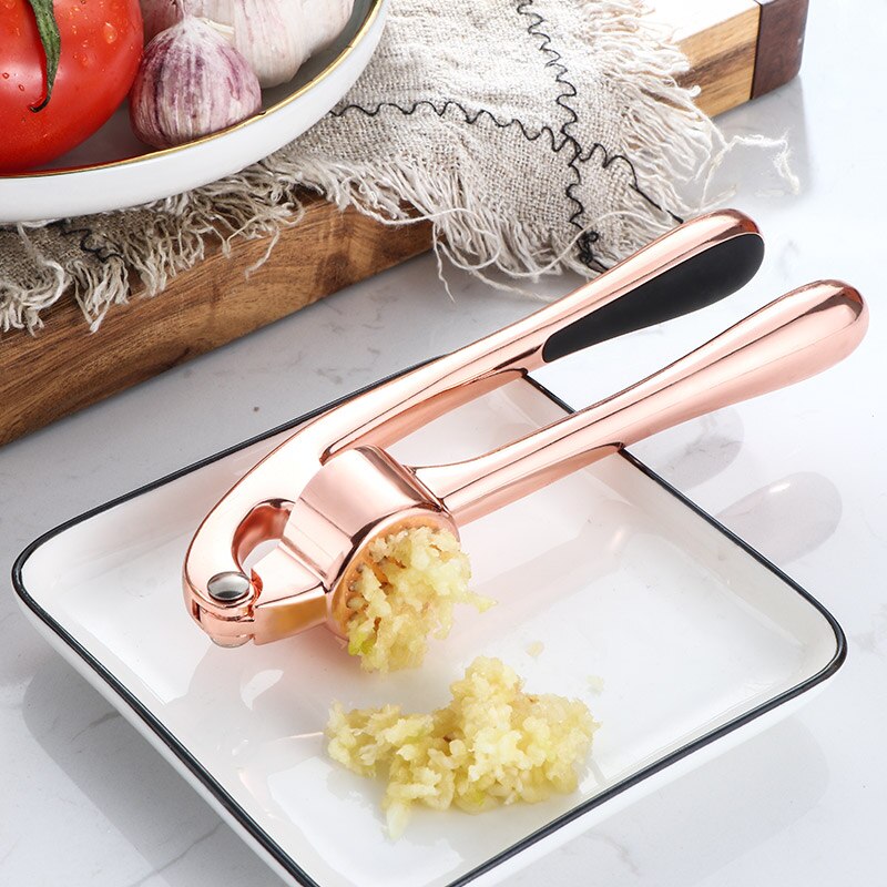 TOFOI Rose Gold Garlic Peeler Set with Box Best for Style Garlic Press with Peeler and Cleaner