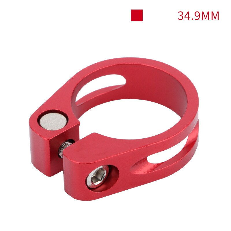 Bicycle Aluminum Alloy Saddle Tube Clamp Aluminum Clamp Seat Post Clamp 31.8 34.9mm Mountain Bike Seat Tube Clamp: Red-34.9mm