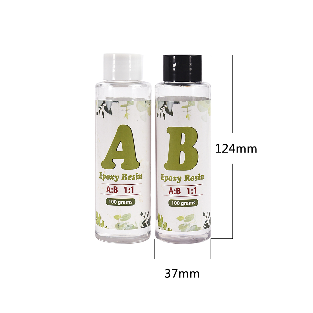 1:1 AB Harz Epoxid Kleber Hohe Klebstoff Härter Kristall Kleber Für DIY Harz Schmuck Machen Zubehör 100g/200g/400g/500g/1000g: Burgunderrot