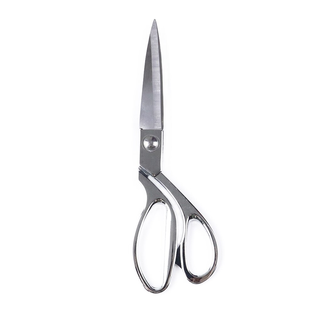 Tijeras grandes de corte para costura, Material de acero inoxidable, manualidades DIY, tijeras de corte de tela para Sastre/hogar/tela/Tijeras de papel: 9.5 inche silver