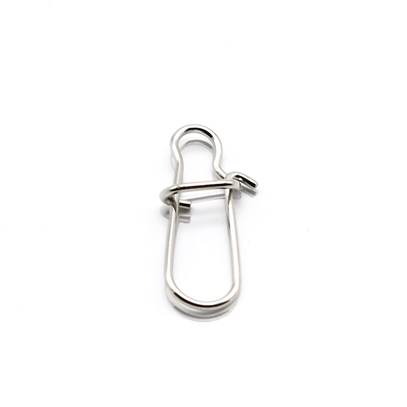 Thritop 100pcs #1 #2 #3 Veiligheid Snaps Fishing Swivel Haak Connector Rvs Haak Lock Snap wartels Solid Ringen Connector