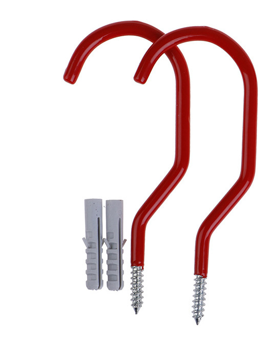 1/2PCS Bike Wall Stand Holder Large Road Bicycle Storage Hooks Wall Mount Bike Cycle Hanger Brackets Cycling Bicycle Parts: Red