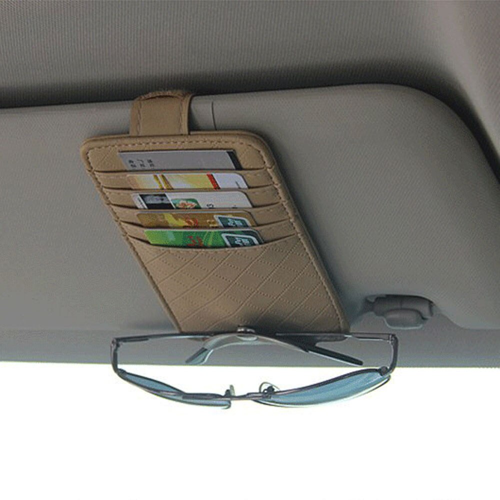 1Pc Auto-Styling Universele Auto Houder Multifunctionele Opbergen Opruimen Zonneklep Bril Ticket Tas Card Organizer Auto Opslag