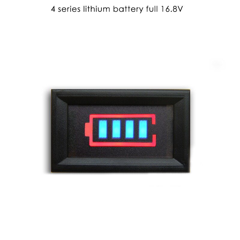 Elbil batterimåler bly-syre og lithium-ion batteri batterikapacitetsindikator bord batterikapacitetsindikator: 16.8v