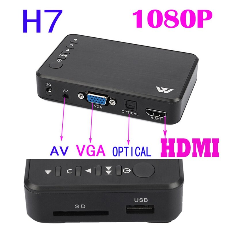 Multi TV Media Player HDMI-Compatible 1080P HD Support VGA USB SD MMC RMVB MP3 AVI MPEG MKV CRT With