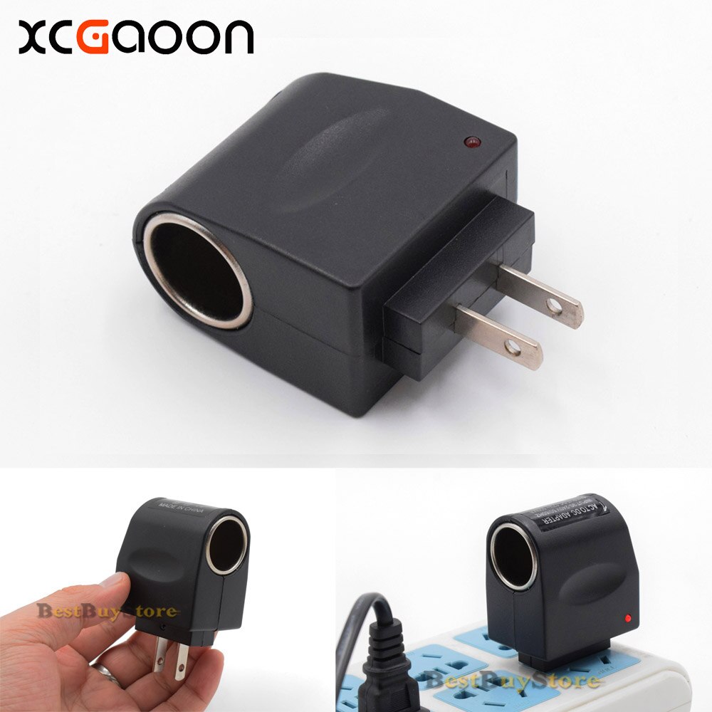 XCGaoon AC naar DC Adapter Converter Autolader ingang 90 V-240 V Output 12 V 500mA US Plug