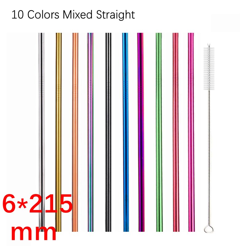 Large Wide Reusable Metal Smoothie Straws Reusable Eco-friendly 304 Stainless Steel Boba Bubble Straw for Bar Drinking Accessory