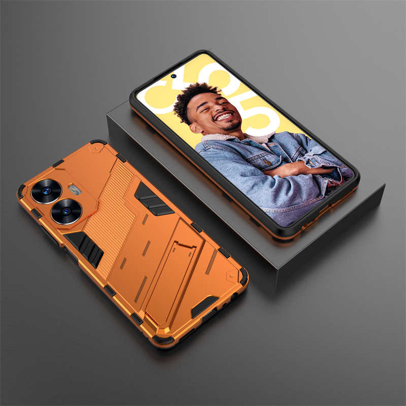etui na telefon Realmi C55 4G Shockproof Armor magnetyczny uchwyt etui na telefon RealmeC55 Realme C55 C 55 55C 4G RMX3710 6.72" Bck pokrywa: BŁĘKITNA