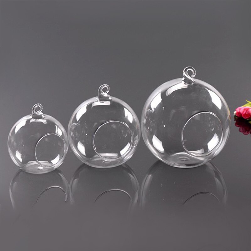 Hanging Tealight Candle Holder Glass Globes Terrarium Wedding Romantic Party Wedding Candlestick 6/8/10/12cm