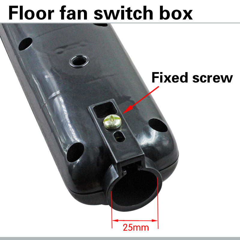 Electric fan accessories floor fan junction box housing switch box black button box body fan plastic part fan body junction box