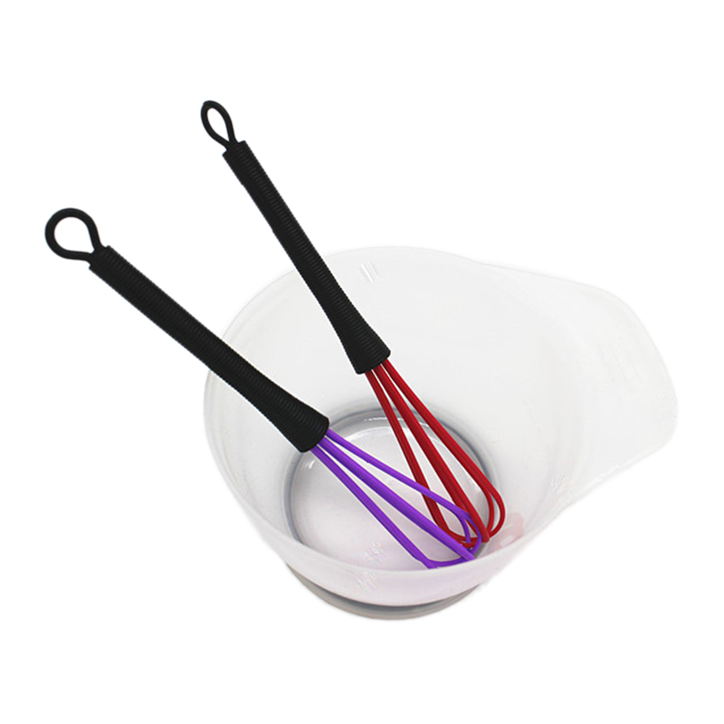 1 pièces Salon de coiffure teinture crème fouet en plastique mélangeur de cheveux barbier agitateur soins des cheveux outils de coiffure couleur aléatoire