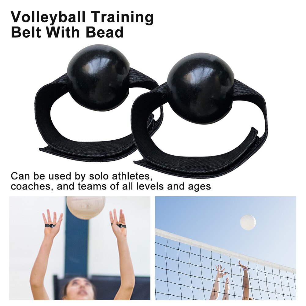 1 par begynderkorrektionshjælp til volleyballtræningsbælte med perle superfin fiber justerbar atleter bærbart fitnesscenter
