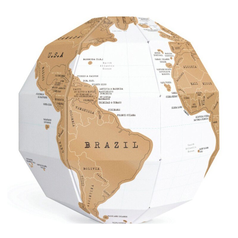 DIY Tellurion Scratch Globe Maps Globes Home Office Decoration World Map Inflatable Training Geography Map Travel Study