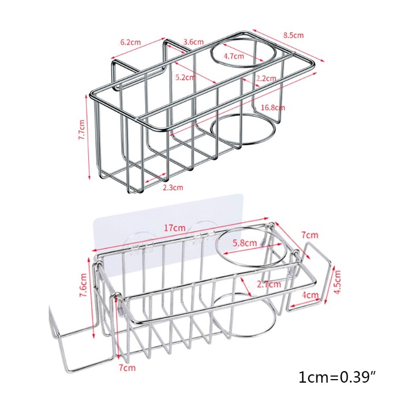 Rvs Rag Plank Gootsteen Opbergrek Sponge Holder Sink Organizer Voor Zeep Flessen, Borstels, theedoeken En Rags