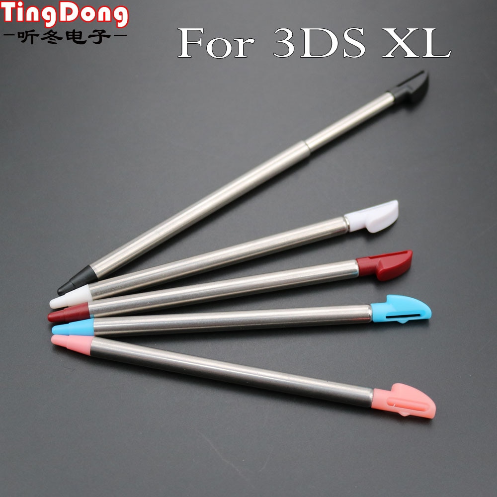 TingDong 100 pcs Metal Retractable Stylus Touch Screen Pen voor Nintendo 3 DSLL 3DS LL XL Console