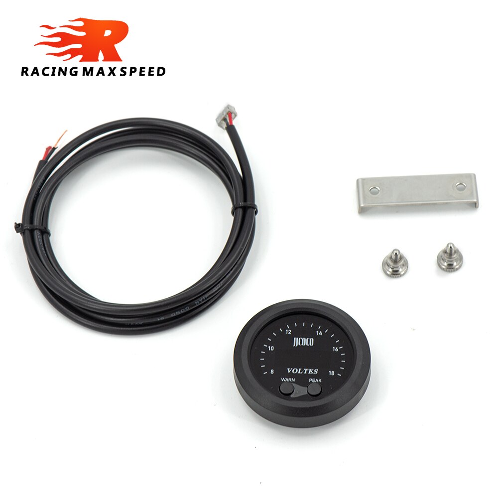 52MM S-Series Volts Gauge Voltmeter Ultra-Thin Round With Red Light LED Display