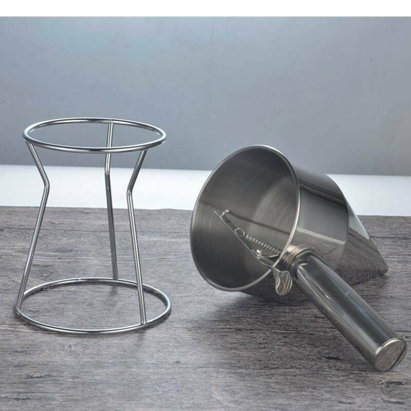 Rvs Conische Vorm Trechter Met Rack Octopus Ballen Maken Cupcake Pannenkoek Bakken Tools Helper