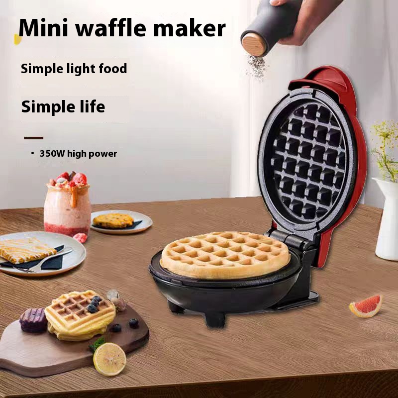 A Versatile Mini Waffle Maker With A Non-Stick Surface For Quick Breakfasts, Snacks And Desserts - Compact Roaster