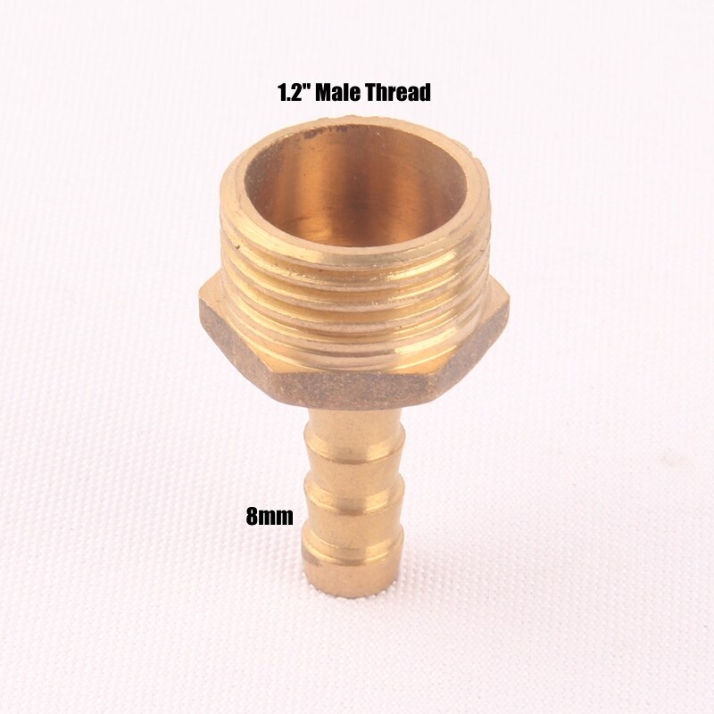 1/2" Female Male Thread Hose Connector 8-19mm Pure Brass Pagoda Water Connectors Irrigation Copper Gas Soft Pipe Hose Adapters: 1l2 Male-8mm