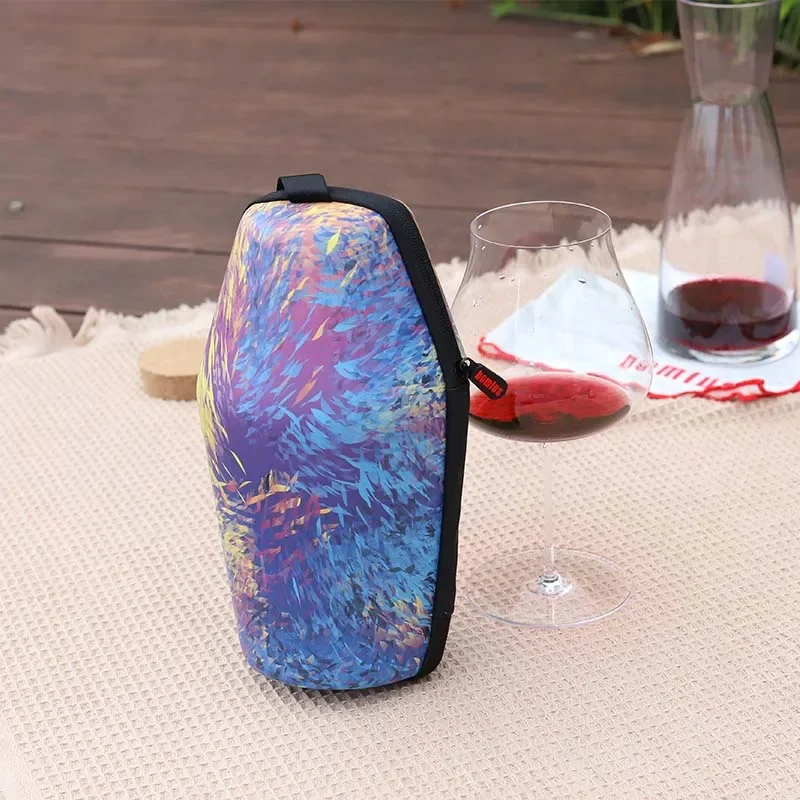 Estojo portátil para vidro de vinho, à prova d'água, portátil, proteção rígida, estojo de transporte para copos de vinho
