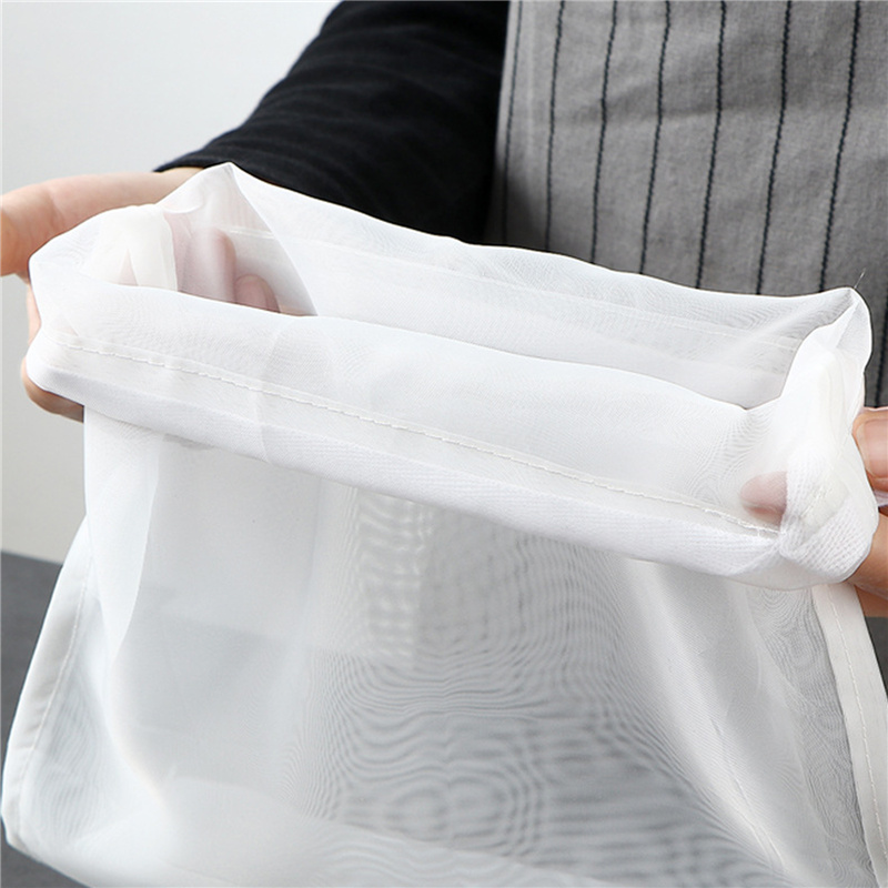 Bolsas de filtro de nailon, colador de leche vegetal, colador de drenaje, filtro de té, bolsa de red, utensilios de cocina para el hogar, comida, queso, tela, tamiz de miel