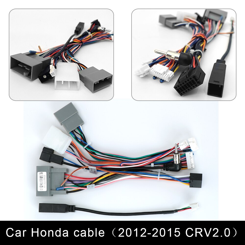 Universal Power Connector 2 Din Auto Android Radio Kabel Voor Suzuki Buick Iso Hyundai Kia Honda Toyota Nissan Gps Antenne rca: HONDA