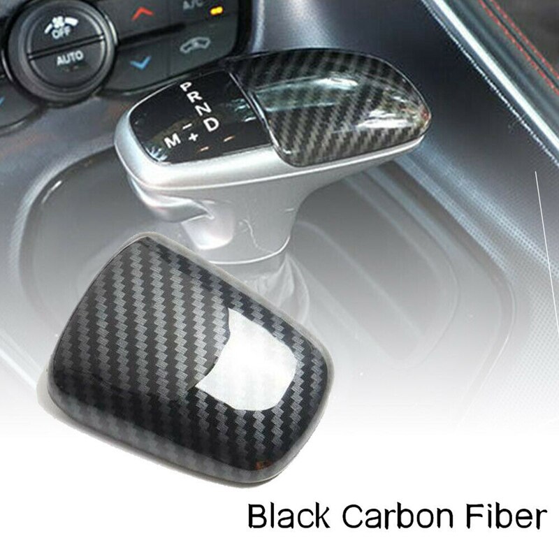 for Dodge Challenger Charger Gear Shift Knob Carbon Fiber Look Cover Head Trim Kit