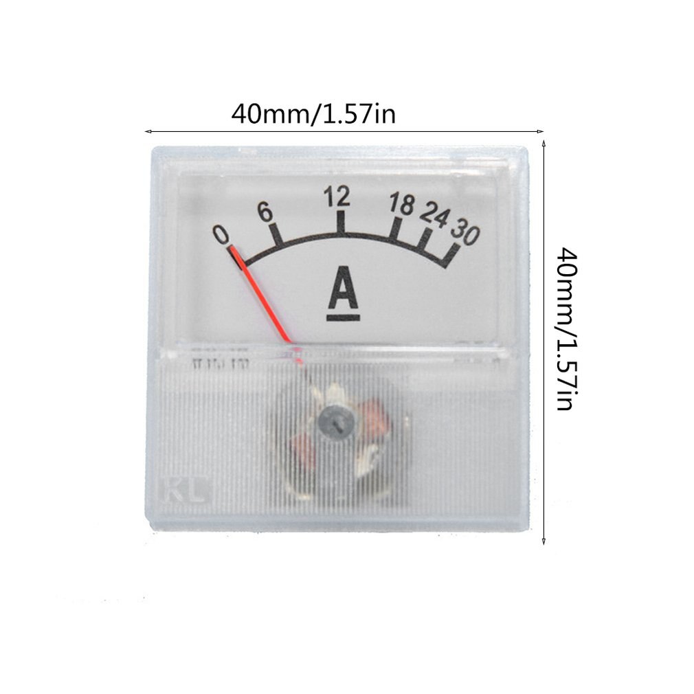 Applied DC Circuit Analog Current Meter Panel Pointer Gauge Mechanical Ammeters Voltage Measurement Tools Easy Reading