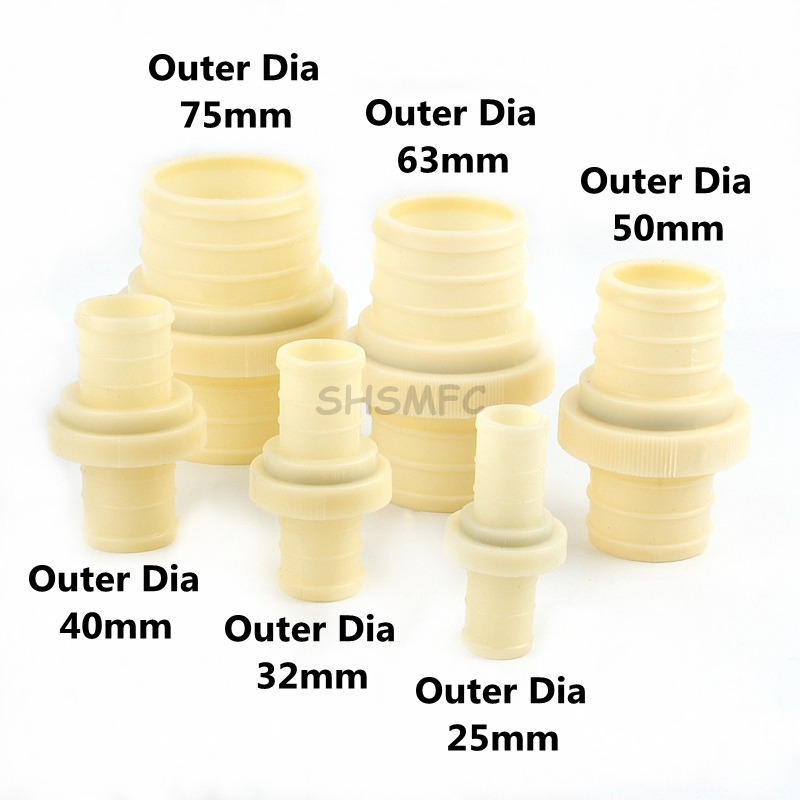 Tubo da giardino per irrigazione attacco rapido, connettore rapido per tubo flessibile in plastica, giunto a scatto per tubo in ABS, diametro esterno da 25mm a 75mm,1 pz