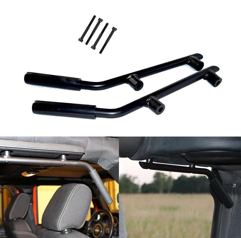 Voor En Achter Grab Bar Stalen Handgrepen Voor 2007 Jeep Wrangler Jk 4 Deur: Front