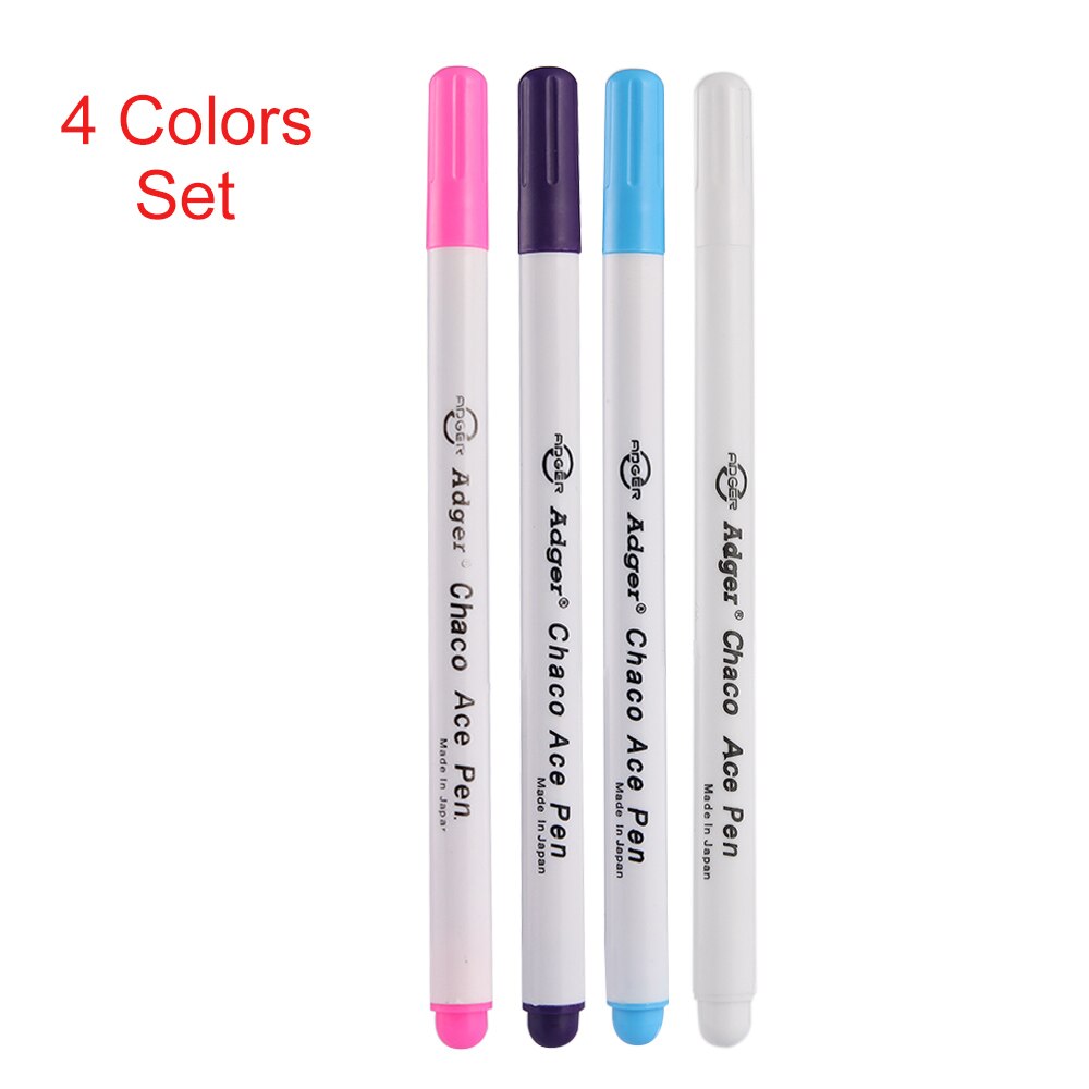 Stylos Marqueurs Pour Tissu – Lot De 4 Couleurs (rouge, Bleu, Vert, Blanc) – Encre Effaçable à L’eau – Couture, Patchwork