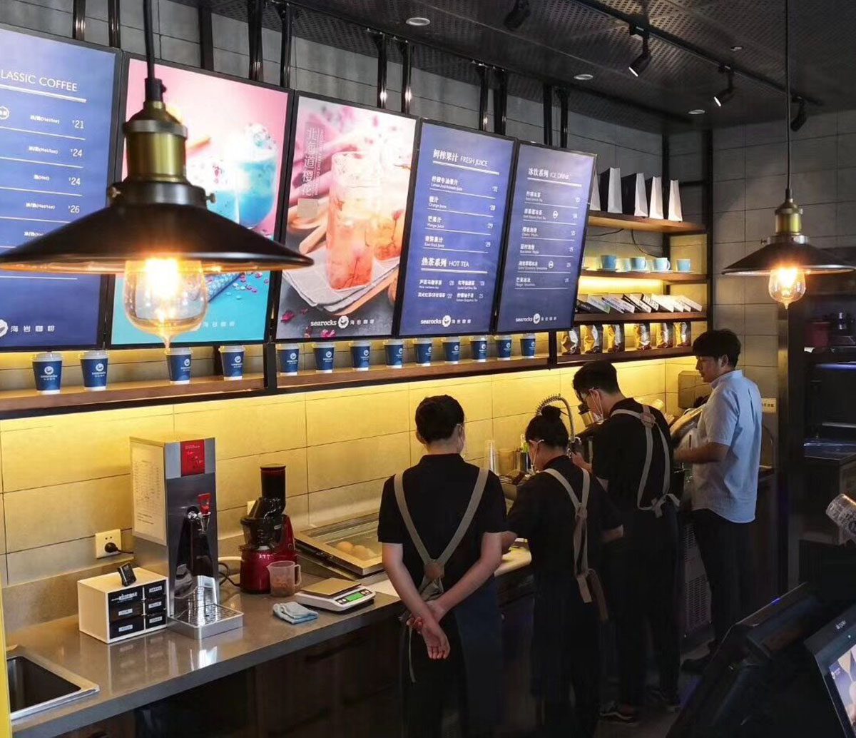 Stadion Fast Food Restaurant Opknoping Licht Led Board Menu Borden Reclame