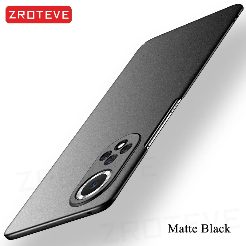 Für Nova 9 fallen ZROTEVE Ultra schlank matt Harte PC Abdeckung Für Huawei Nova 9 SE 9SE 8 7 5T Nova 7 Nova 8 Nova5T Globale Telefon Fällen: Vinyl / matt Schwarz