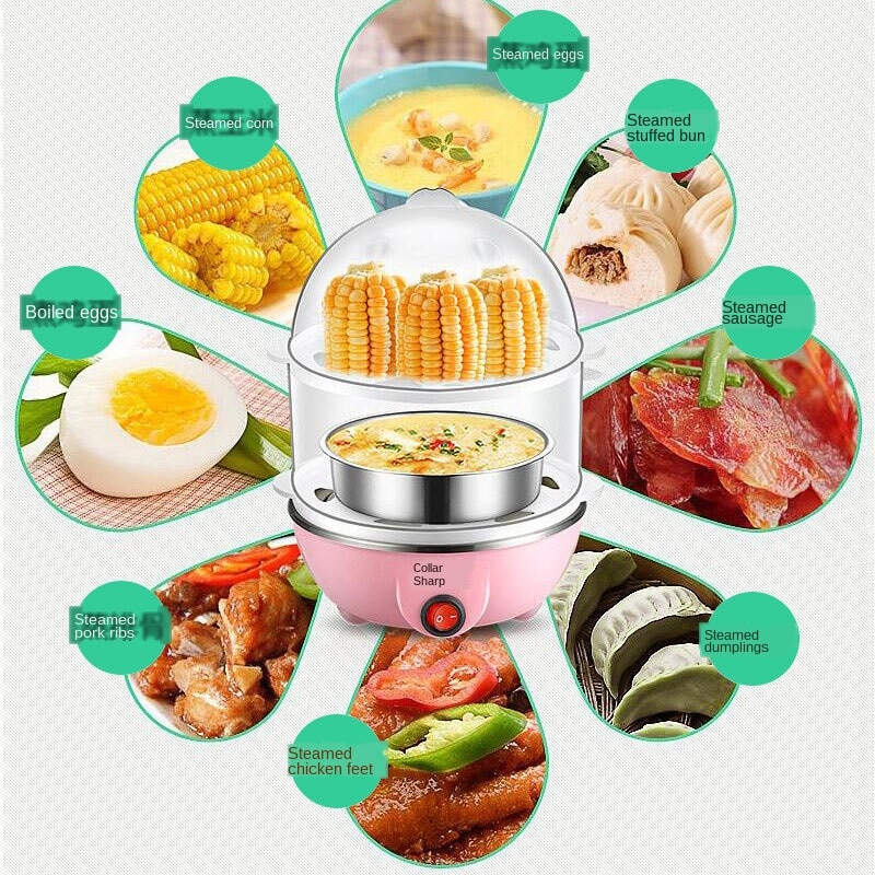 Micro-ondes oeuf vapeur oeuf chaudière mini mise hors tension automatique oeuf cuiseur ménage acier inoxydable petit déjeuner oeuf micro-ondes