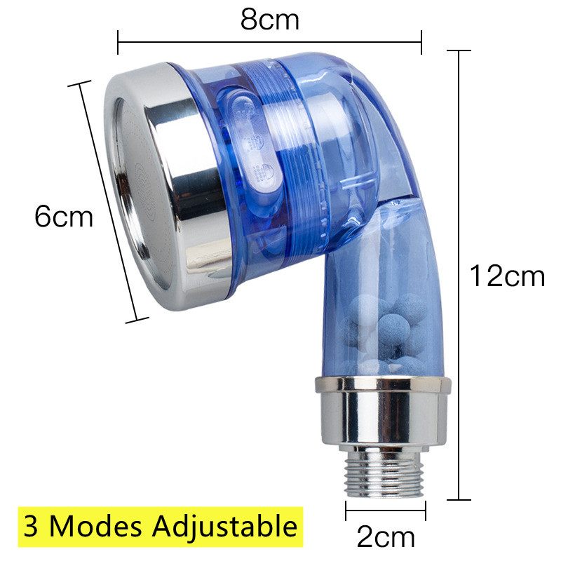 Boquilla de ducha de alta presión para peluquería, cabezal de ducha para peluquería, lavado de cabello, Spray limpio, ahorro de agua, filtro de boquilla de ducha para SPA: Azul