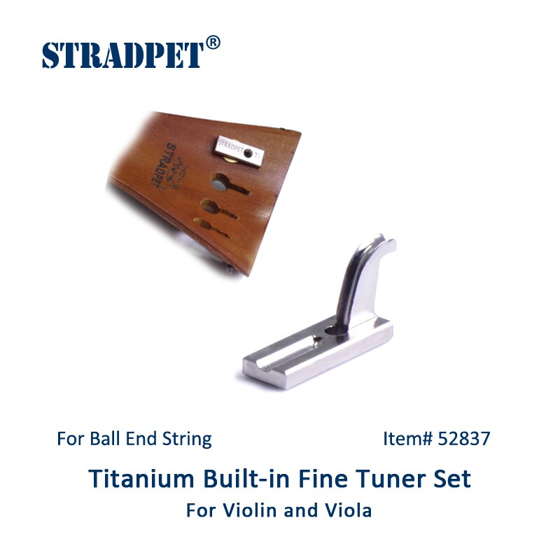 STRADPET viool ingebouwde titanium fijne tuner set voor BALL-end string, Viool en altviool accessoires