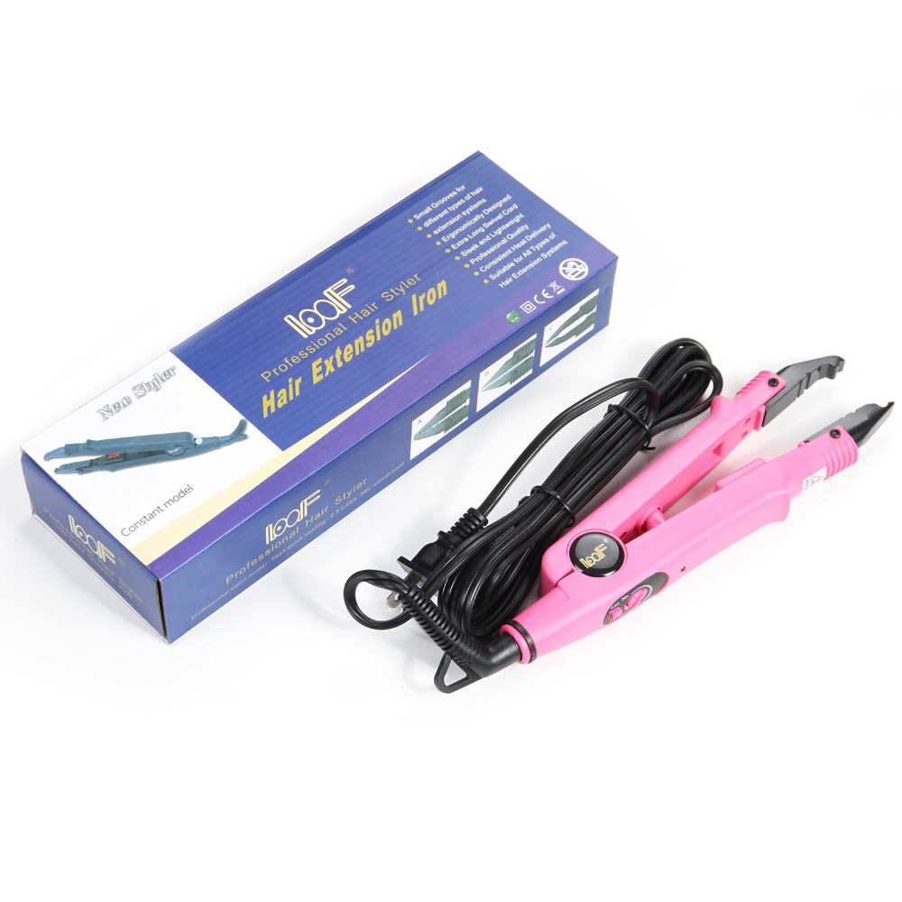 Extensão de cabelo de ferro, ferramentas de ligação de queratina, conector de calor de fusão com temperatura ajustável, ferramentas profissionais para cabelo, ue, uk, eua, plugue 611
