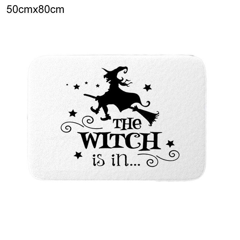 Badkamer Mat De Heks Is In Patroon Rubber Mat Halloween Tapijt Voor Slaapkamer Keuken Deur Vilt Tapijt Party Decor 60X40Cm 50x80cm: 1 / 500mm x 800mm