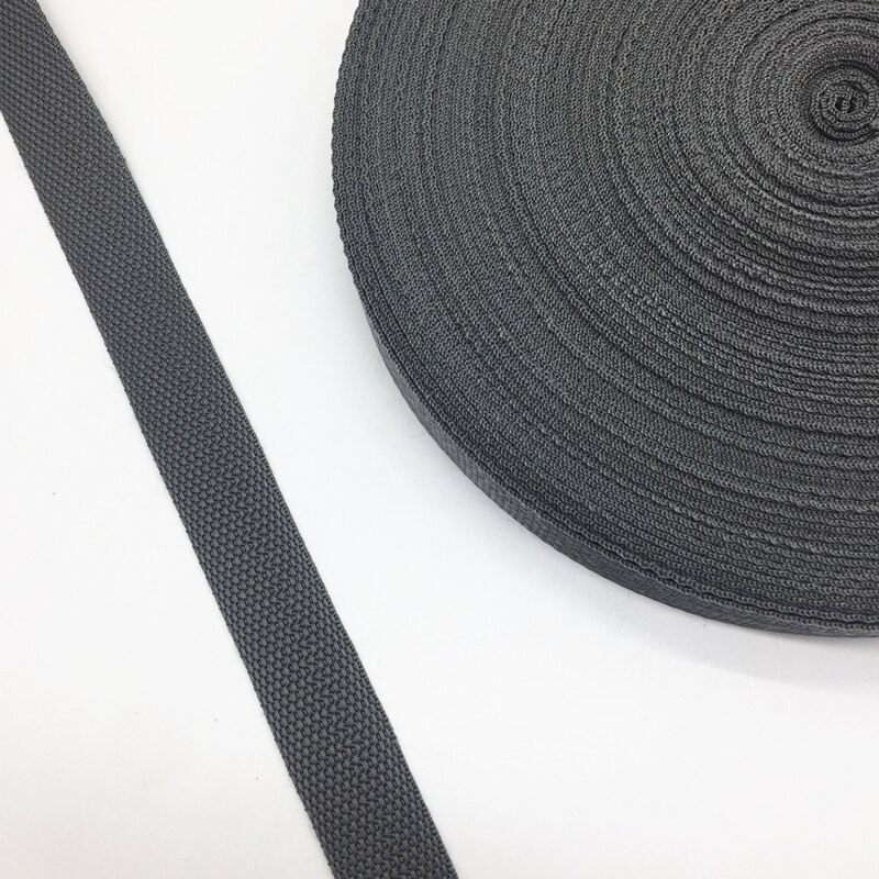 Sangle en Nylon pour sac à dos, 5 Yards, 1 pouce (25mm), accessoires de couture, ceinture: Deep Grey