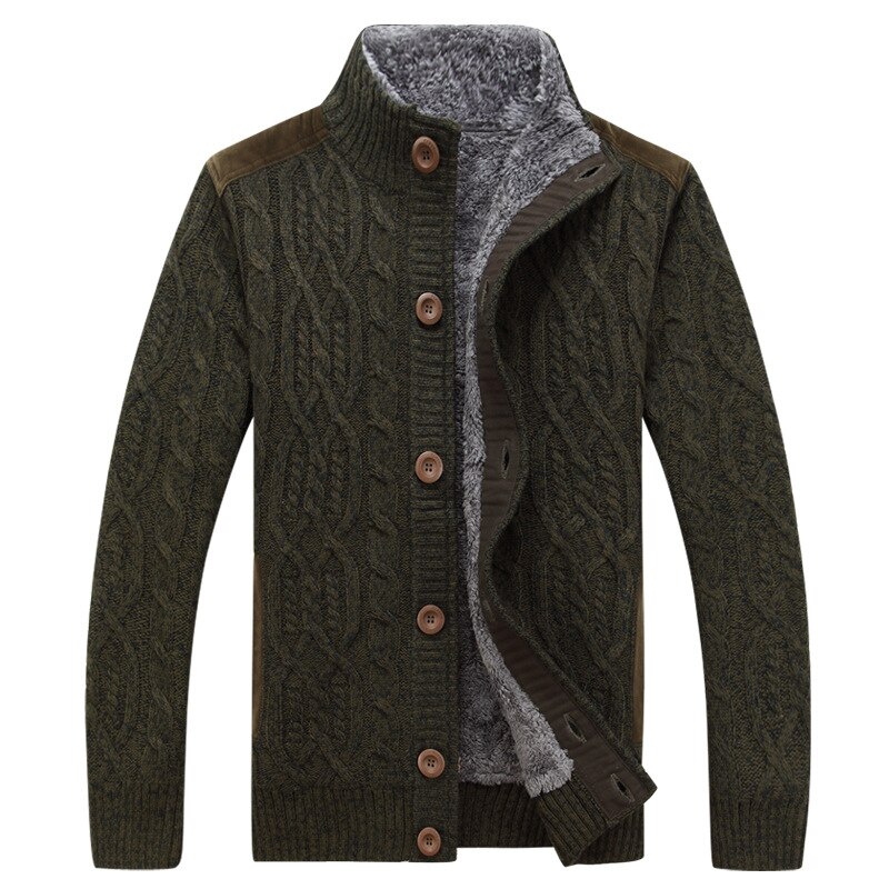 Mountainskin heren dikke truien winter herfst heren trui jas fluwelen warme cardigan jas heren merk kleding  sa859