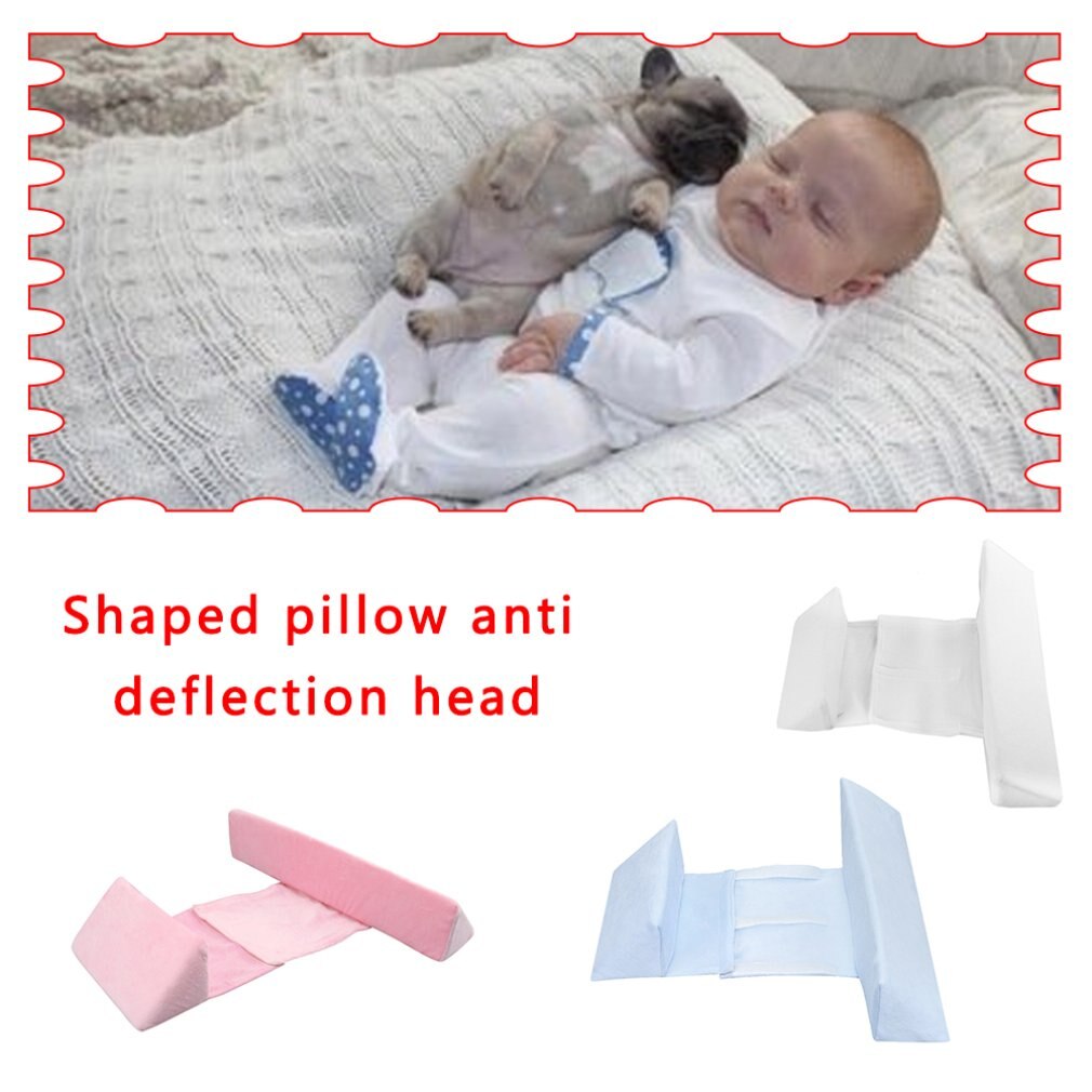 Almohada para dar forma al bebé, almohada Anti-Rollover lateral para dormir, almohada triangular de posicionamiento para bebés de 0 a 6 meses