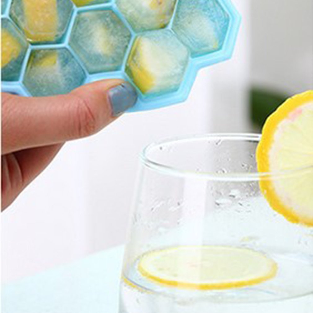 Honeycomb Silicone Ice Tray DIY Drink Ice Cubes Can Be Stacked Ice Cubes Ice Box Mold Cold High Temperature