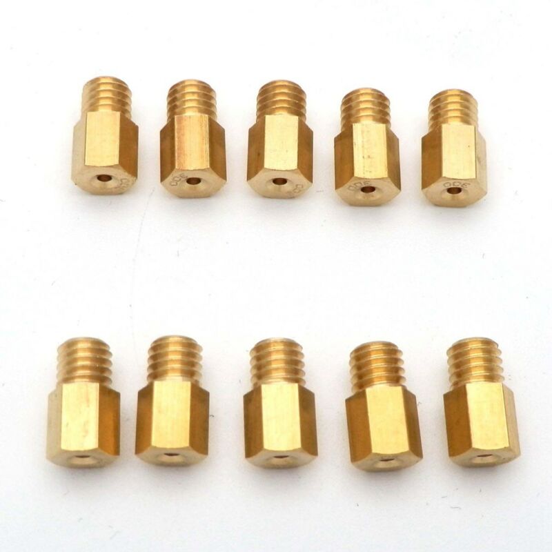 Jets principales de carburador de estilo hexagonal, 10 piezas, apto para MIKUNI VM TM TMX 18/20/22/24/26/28 200 220 230 240 250 270 280 290