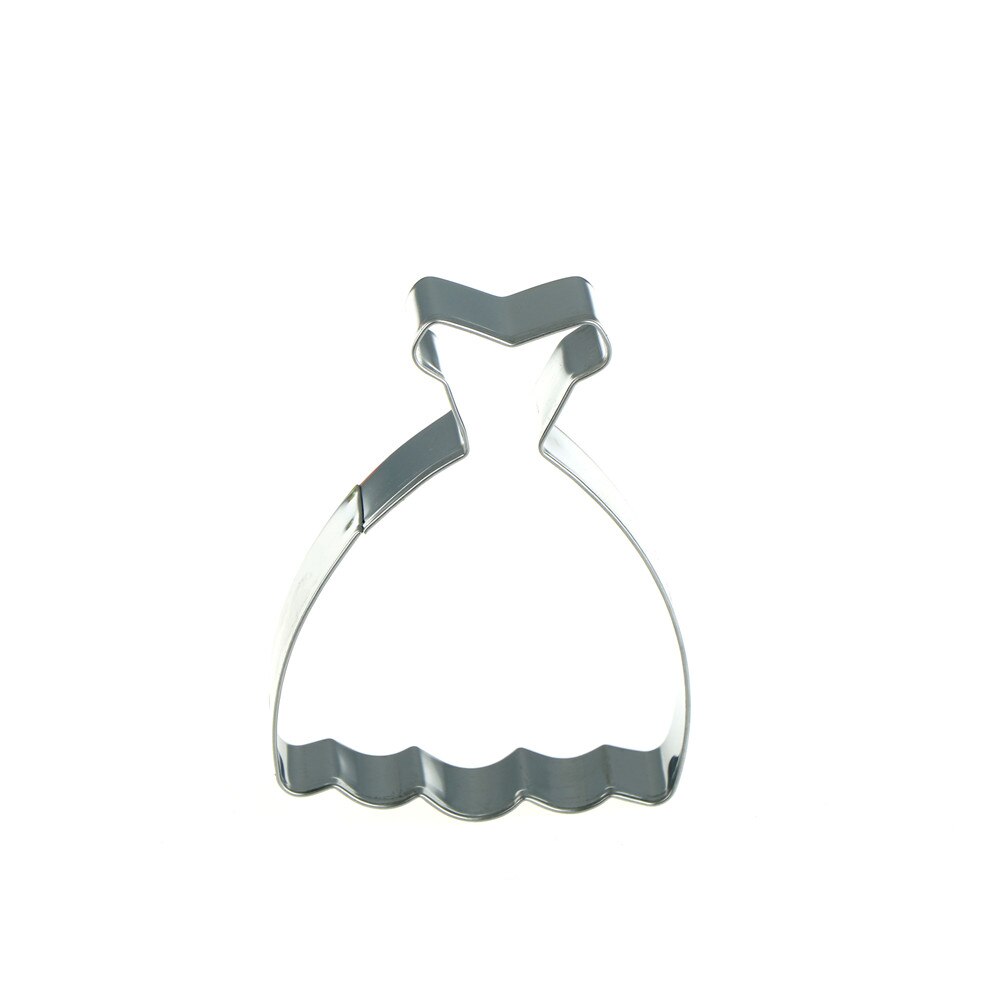 1pcs party princess dress cupcake topper bakeware tools cookie cutter fondant cake decorating tool sandwich mold 7*5.5cm