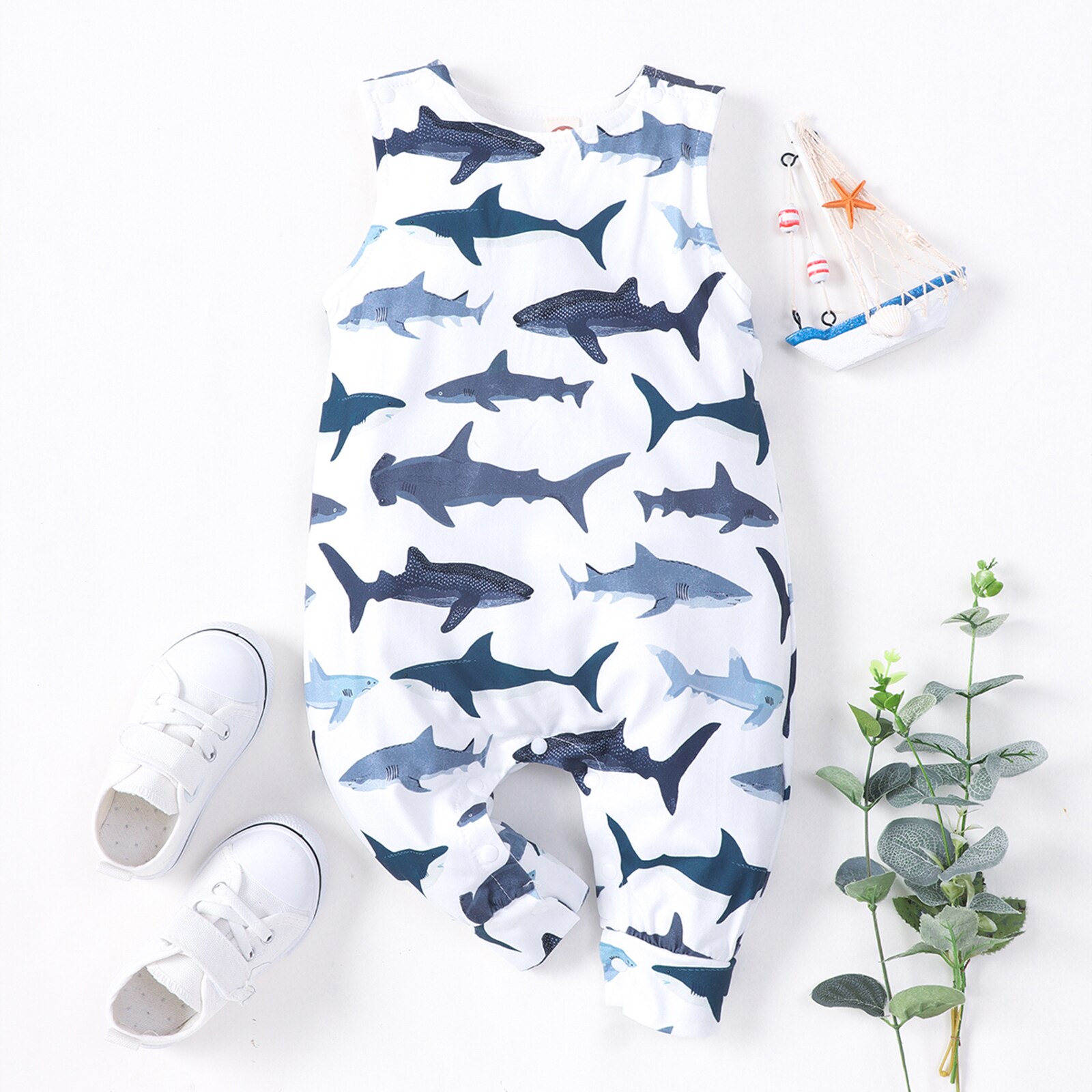 Citgeett Sommer Kleinkind Baby Jungen Mädchen Ärmellose Gesamt Karikatur drucken Strampler lässig Kleidung