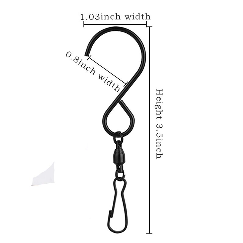 10PCS Stainless Steel S Shape Rotating Swivel Clips Hook Kitchen Bedroom Hanger Clasp Holder Hooks Plants Hanging Storage Tools