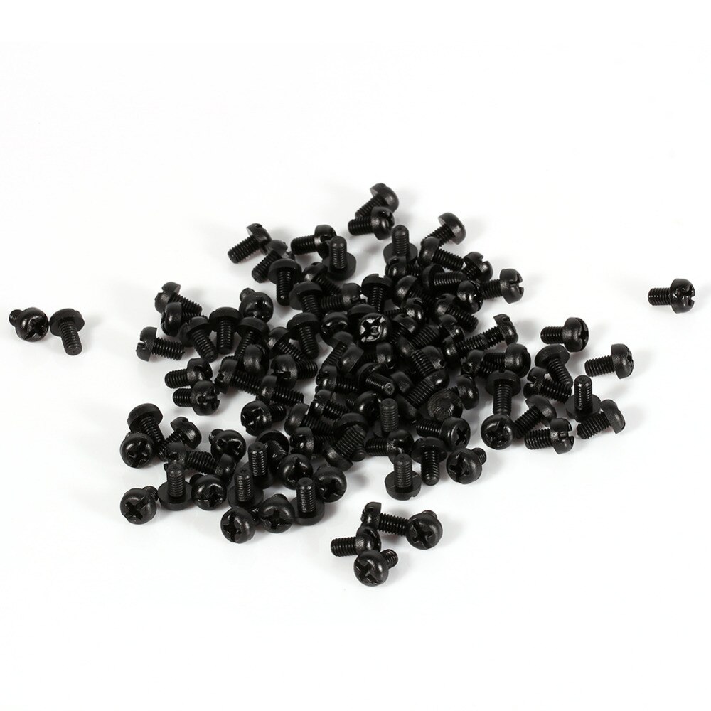 100 stk sort plast nylon  m3 sekskantsøjle afstandsskrue