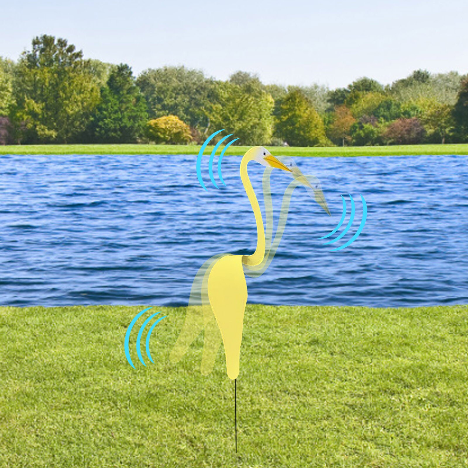 Swirl Bird Yard Decor Garden Statues Flamingo A Whimsical And Bird That Spins With The Slight Garden 40CM/20CM Navidad