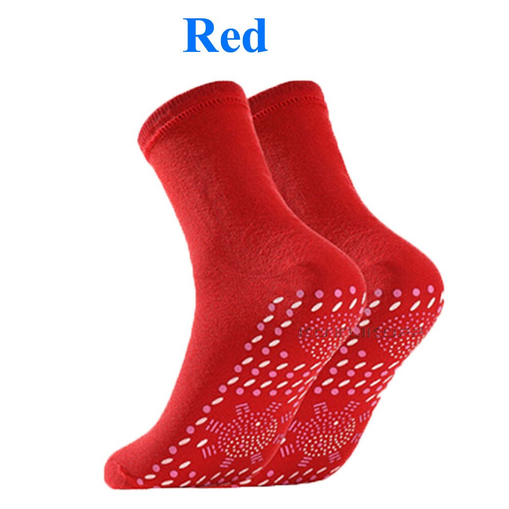 Calcetines térmicos de turmalina para hombre y mujer, calcetín de masaje para terapia magnética: Red