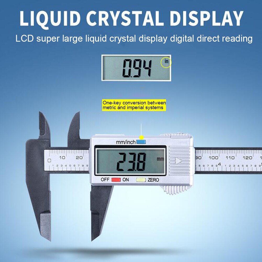 Digital Caliper Levels 6 Inch Instruments 0-150mm Micrometer Electronic Digital Vernier Caliper Woodworking Tools